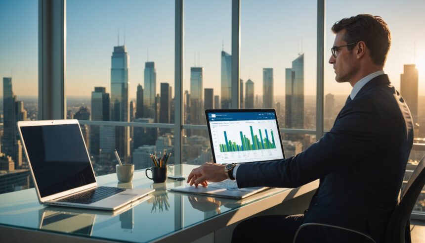 Investisseur examinant des graphiques de performance des SCPI