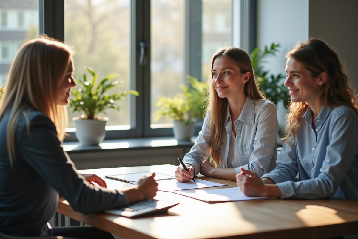 Couple professionnel examinant des documents financiers