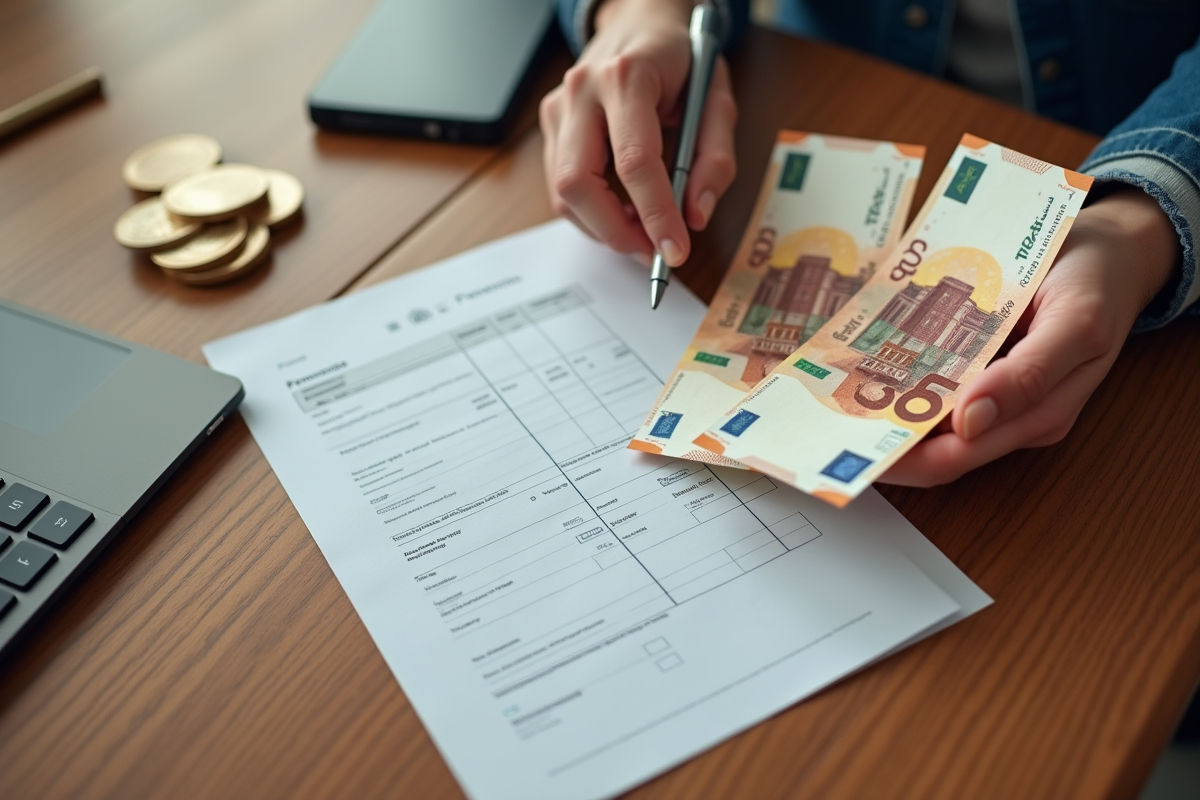 Mains tenant des billets d