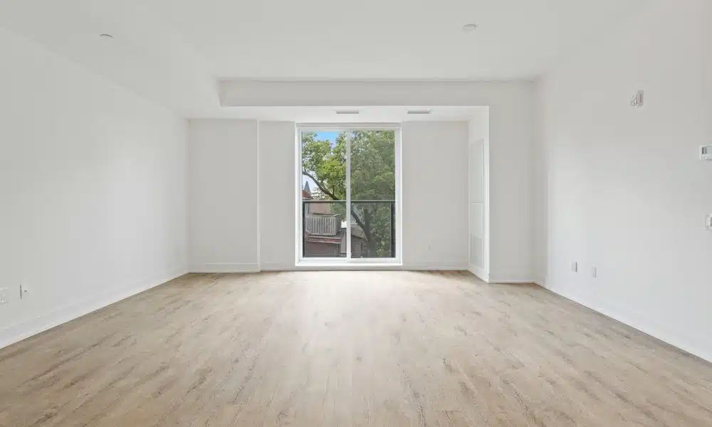 white wooden framed glass door