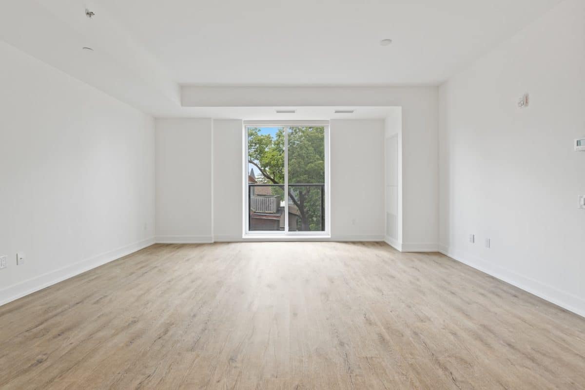 white wooden framed glass door