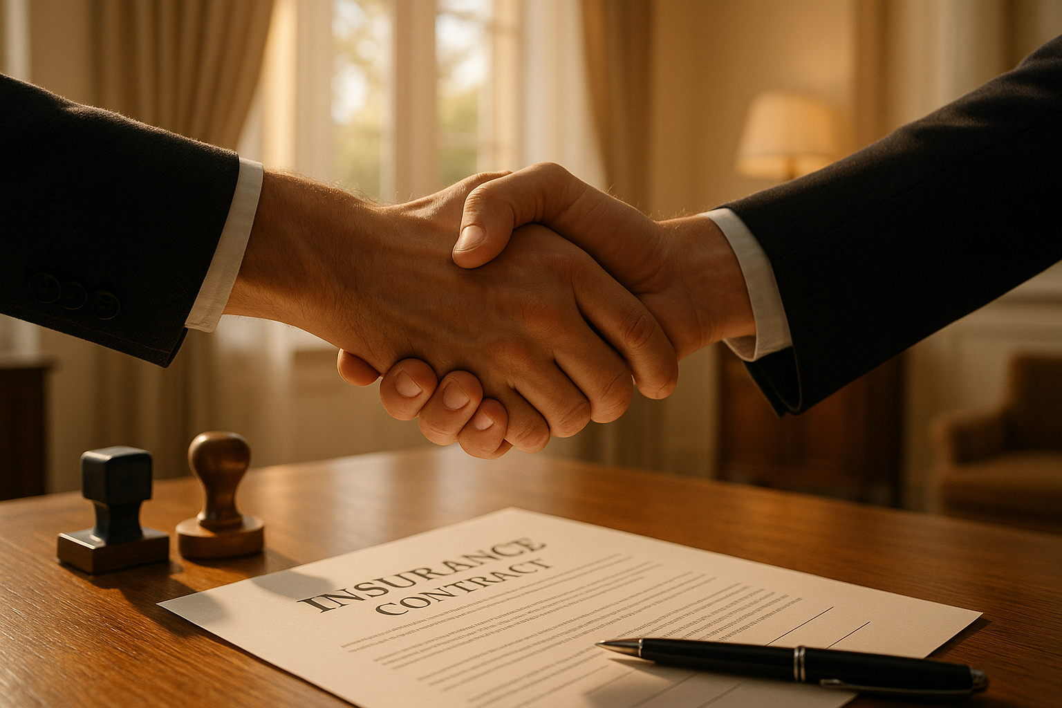 Main scellant un contrat d