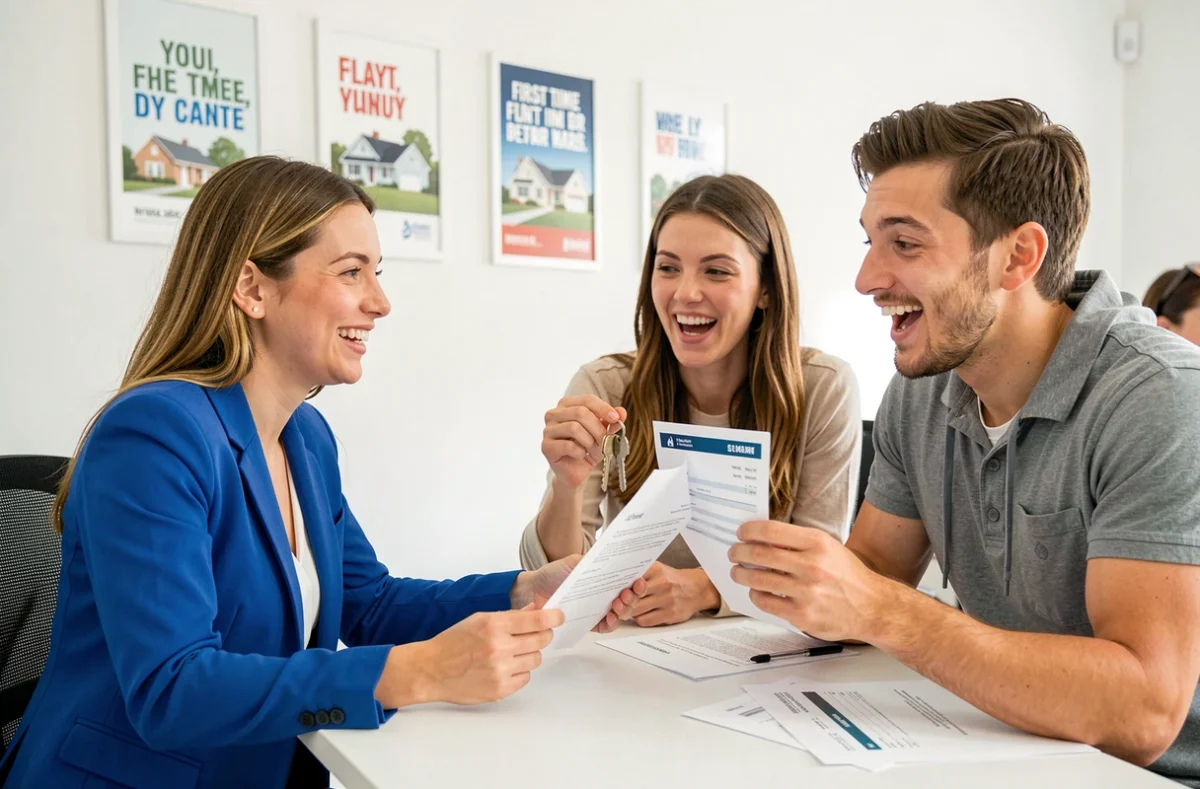 Conseillère Vousfinancer Clermont-Ferrand accompagnant un jeune couple primo-accédant dans leur premier achat immobilier